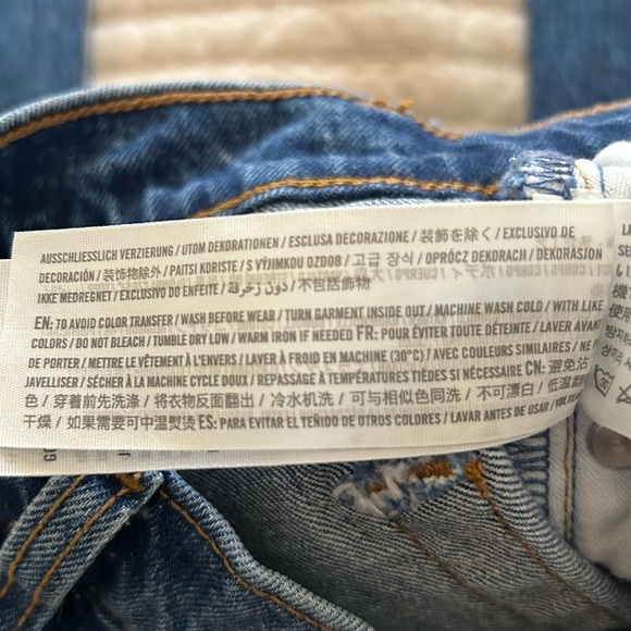 Abercrombie & Fitch The 90’s Slim Straight Ultra High Rise Distressed Jeans, 29L - Picture 8 of 9